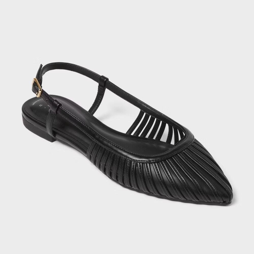 Women Marisol Flats with Memory Foam Insole - A New Day - Black 8.5